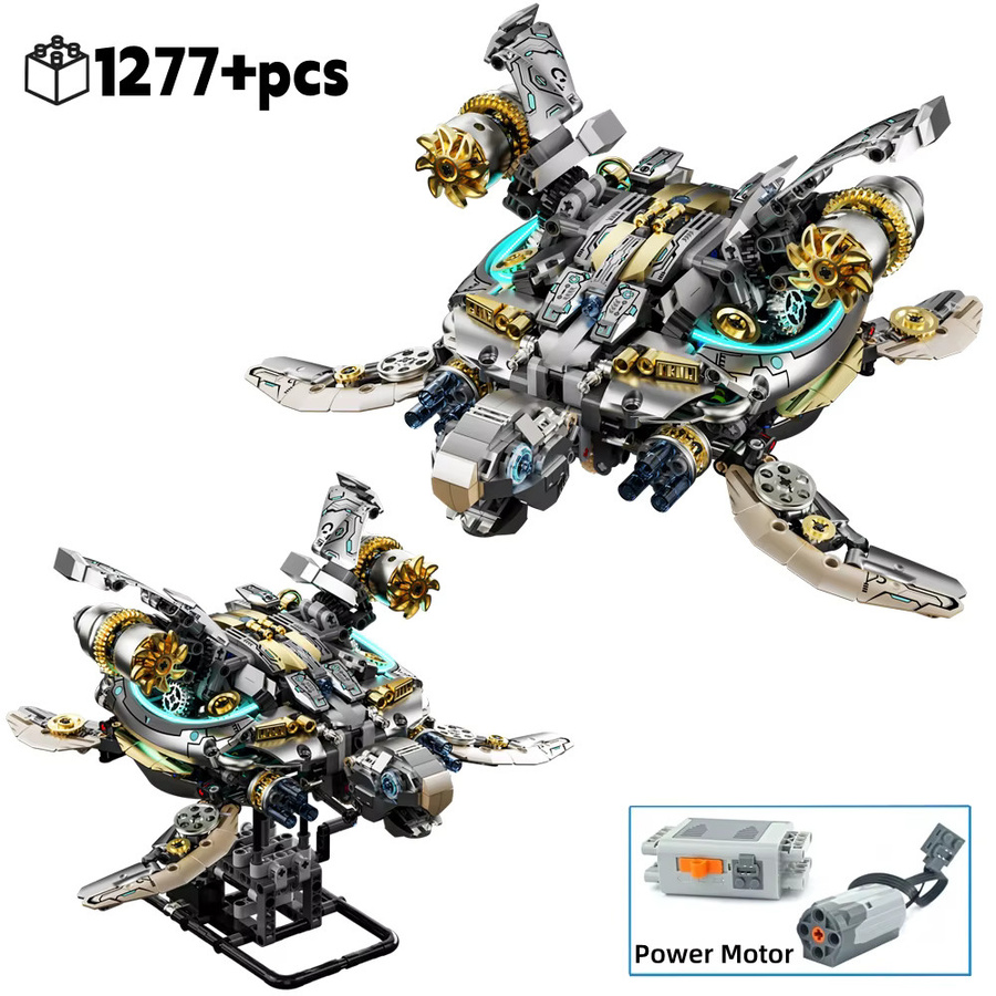 FUNXINEE Mechanischer Meeresschildkröten-Bausatz, 1277 Teile - Bild 2