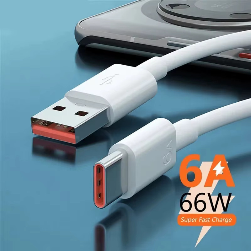 DSTCKOO USB-C Schnellladekabel 66W 6A in Weiß für Android Smartphones wie Huawei, Honor, Xiaomi, Redmi, OPPO, VIVO und Realme - Bild 2