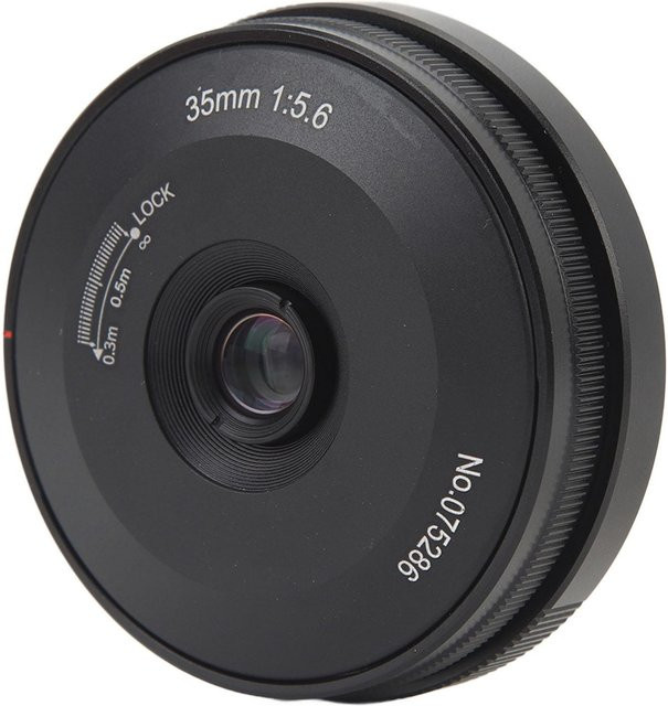 Igeteck 35mm F5.6 Vollformat Weitwinkelobjektiv L-Mount mit manuellem Fokus, Schwarz - Bild 1
