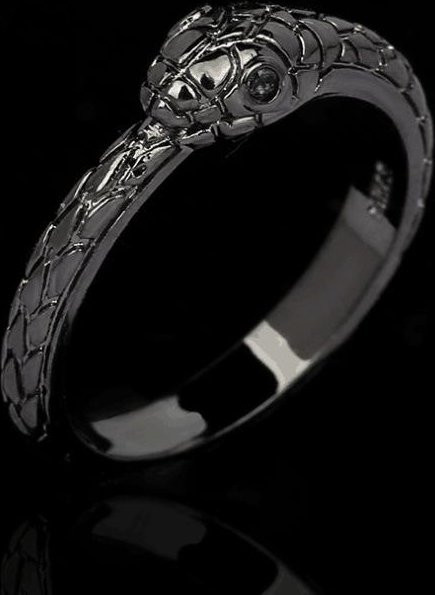 YIRAN Schlangenring Kupfer, Schwarz, Zirkonia, Unisex - Bild 1