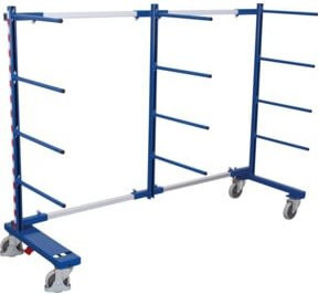 VARIOfit Tragarmwagen einseitig in Blau aus Stahl, Auszug 840 - 3.200 mm - Bild 1