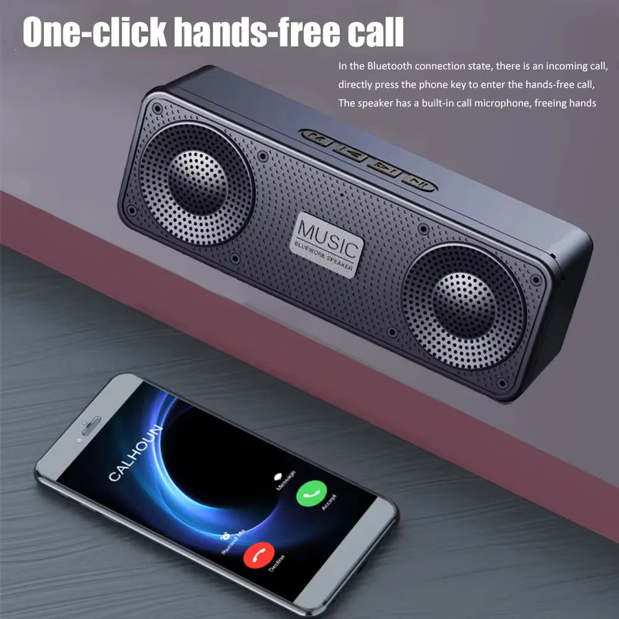 HACHANLUN S18 Bluetooth Wireless Smart Lautsprecher mit Subwoofer für Handy und Computer in Schwarz oder Rot - Bild 3