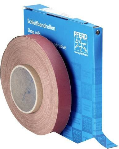 PFERD Korund Schleifbandrolle SBR für universelle Anwendung, Körnung 320, Farbe Braun, Breite: 2,5 cm, Länge: 50 m - Bild 1