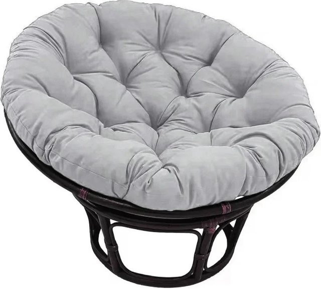 Runder Tatami Pouf als Bodensitzkissen in Lichtgrau, Durchmesser: 100 cm - Bild 1