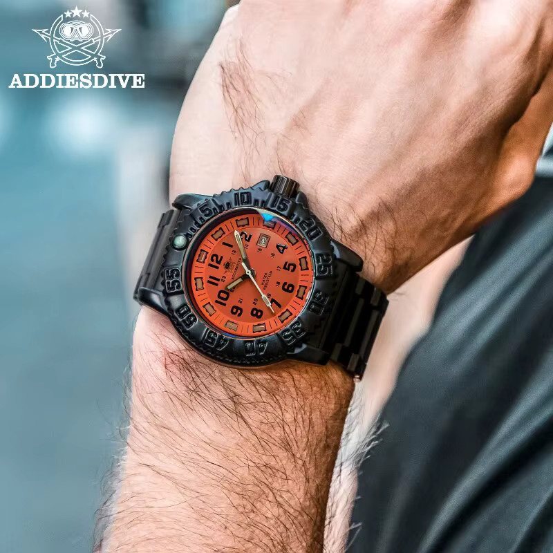Addies Armbanduhr, Quarz, Edelstahl, Textil, Schwarz, Herren - Bild 6