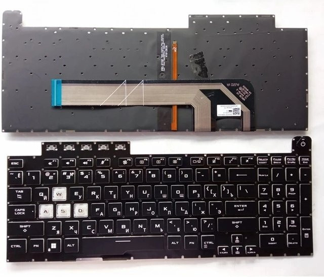 Asus Ersatztastatur in Schwarz für TUF Gaming A15 FA506 FA506iu FA506iv FA506ii TUF A17 FA706 FA706ii FA706iu FX506 FX506L FX706 FX706H TUF706 mit RU-Layout - Bild 1