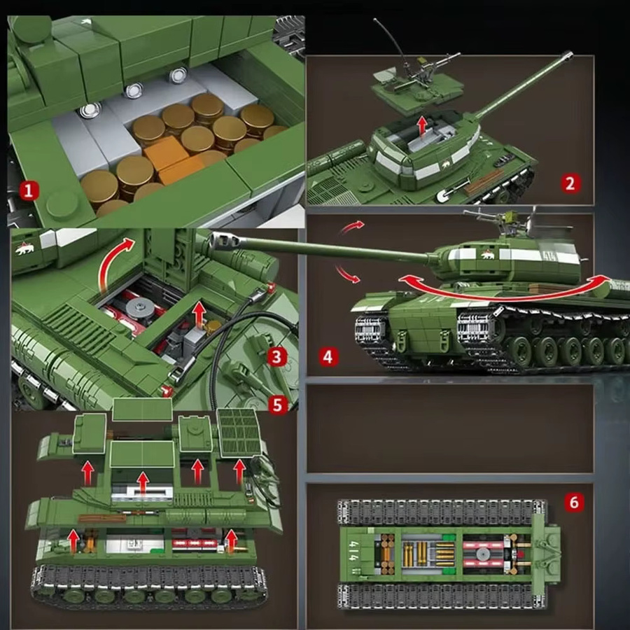 QUANGUAN IS-2 Schwerer Panzer 1944, Bausteine, Montage-Set - Bild 2