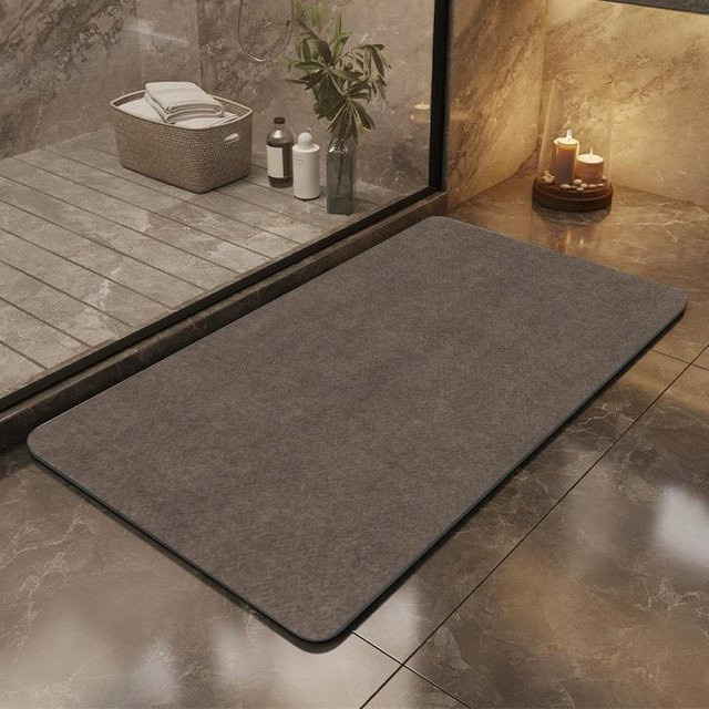 Wasserabsorbierende Badezimmer-Fußmatte von Yiran Health & Beauty, Anti-Rutsch-Matte aus Polyester, B/T: 60 x 40 cm - Bild 1
