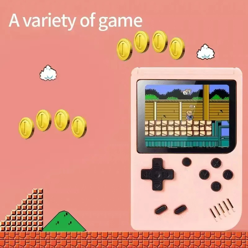 DUTRIEUX Retro Handheld Videospielkonsole in Grün mit 3,0 Zoll LCD-Farbdisplay und 400 integrierten 8-Bit Spielen - Bild 2