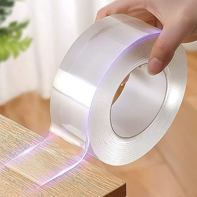 Transparentes Nano-Doppelseitiges Klebeband aus Acryl, Wasserdichtes und Abnehmbares Montageband für Haken, Poster und Auto - Bild 1