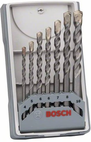 Bosch CYL-3 Silver Percussion Hartmetall Beton-Spiralbohrer-Set 7-teilig, Farbe: Silber - Bild 1