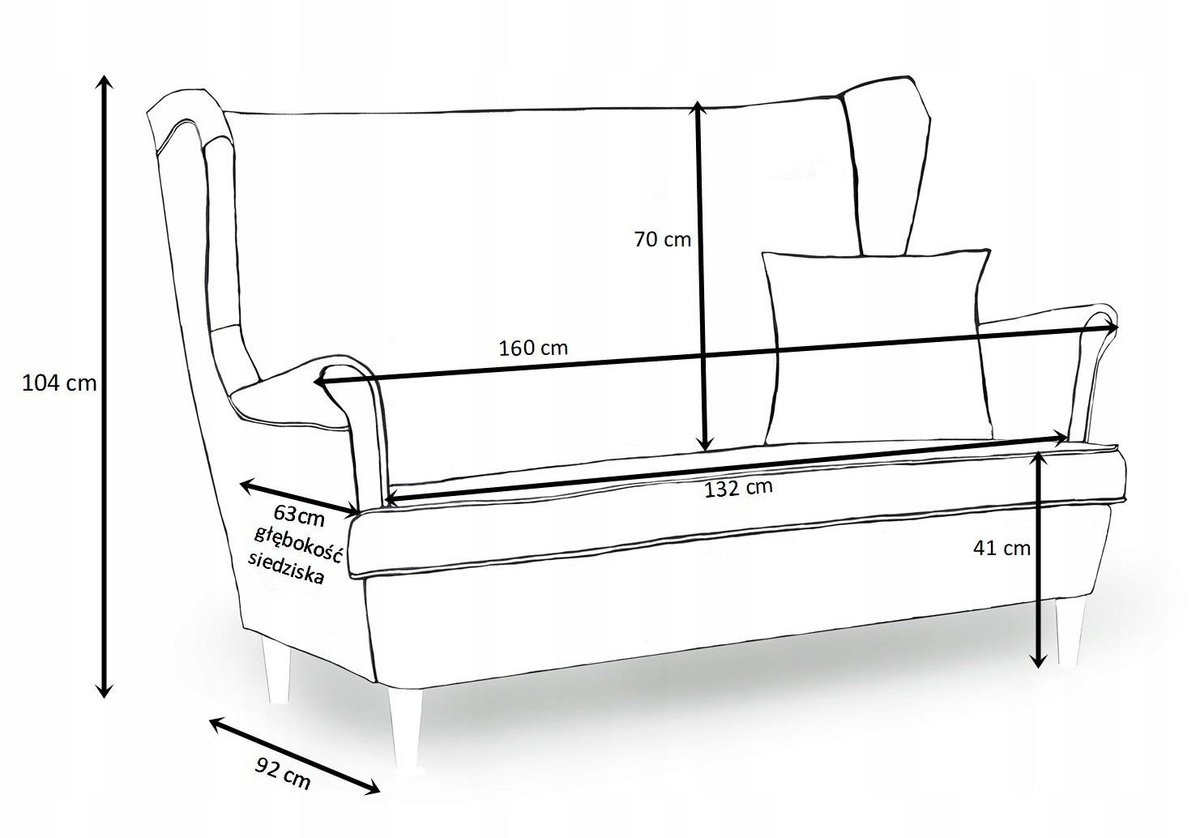 Zweisitzer-Sofa Ari Print von FAMILY MEBLE im skandinavischen Design mit Monstera-Muster in Multicolor - Bild 4