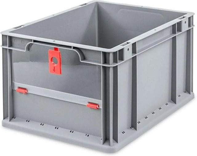 PROREGAL Eurobox NextGen Insight Cover Transportbox mit verstärkten Wänden, Rot, H x B x T: 22 x 30 x 40 cm, 20 Liter - Bild 1