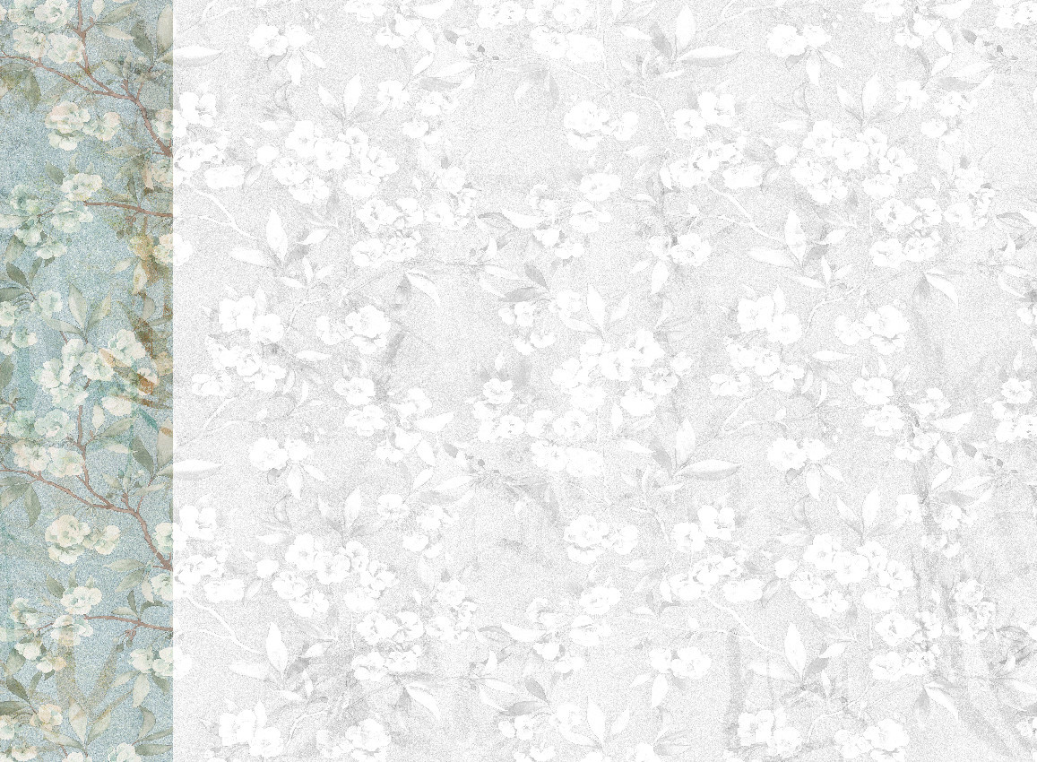 Jannelli & Volpi Mural Momo Wandpaneel Sky Blue mit floralem Design - Bild 1