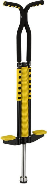 Relaxdays Pogo Stick Edelstahl Gelb Rutschfest Gepolstert - Bild 1