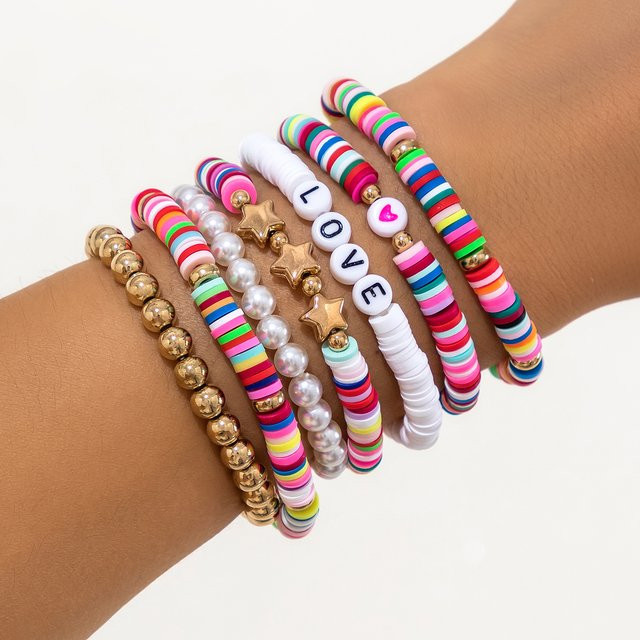 Purui Armband, bunte Ton Perlen, Damen - Bild 1