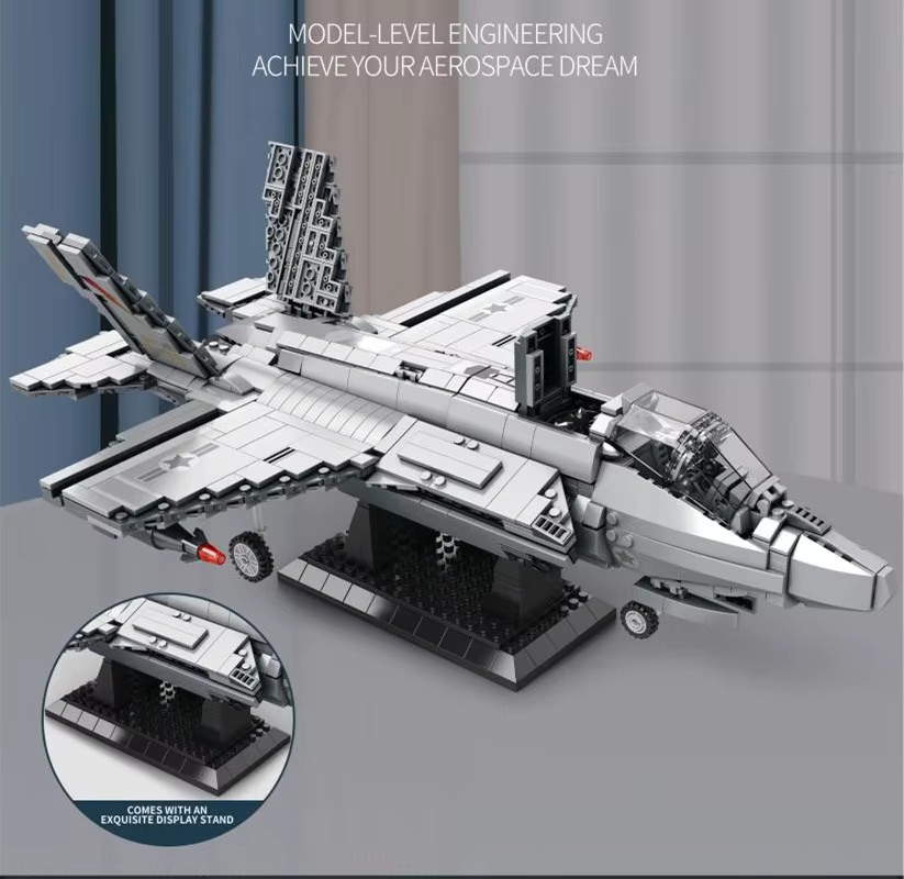 barweer F-35 Lightning Kampfflugzeug, Modellbausatz, 1600 Teile - Bild 4