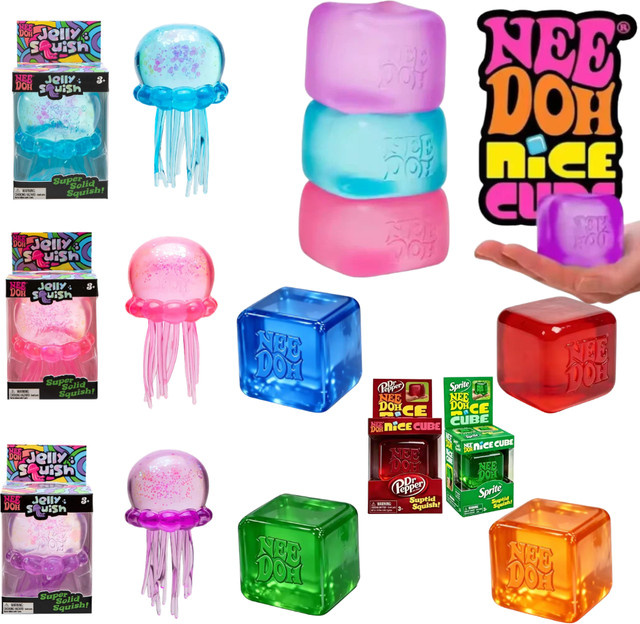 Schylling Nice Cube & Jellyfish, Fidget-Spielzeug, Schreibtisch-Puzzle - Bild 1