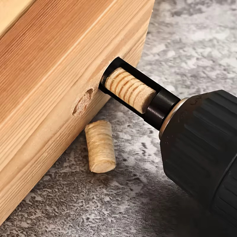 8er Set Holzbohrer für Zapfen und Dübel aus Carbonstahl in Schwarz - Bild 5