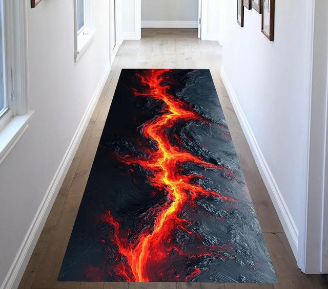 Lodestar Läufer Teppich mit Magma Muster in Multicolour, B/T: 40 x 120 cm - Bild 1