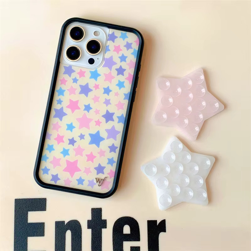 Wildflower Stickeez Handyhülle mit Star Sucker für iPhone 17, 16, 15, 14, 13, 12 Pro Max Plus in White Multicolour - Bild 2