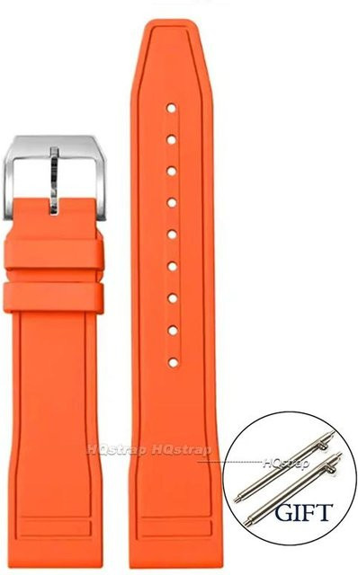 HQstrap Uhrenarmband Silikon, orange, Unisex, 21mm - Bild 1