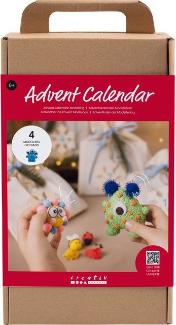 Creativ Company Kreativset Adventskalender Modellieren Monster Silk Clay Foam Clay Styropor 6+ - Bild 1
