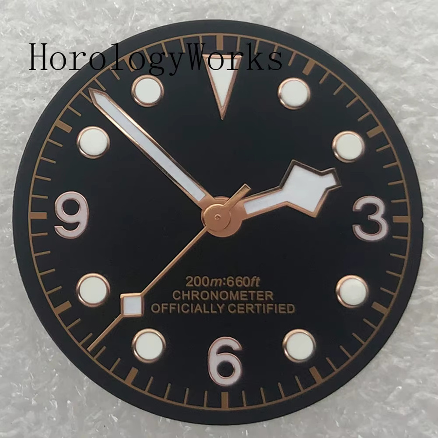 Neiton Zifferblatt, 30,5 mm, Schwarz, passend für NH35/NH36 Miyota8205/8215/821A ETA2824/2836 Mingzhu2813/3804 Uhrwerk - Bild 1