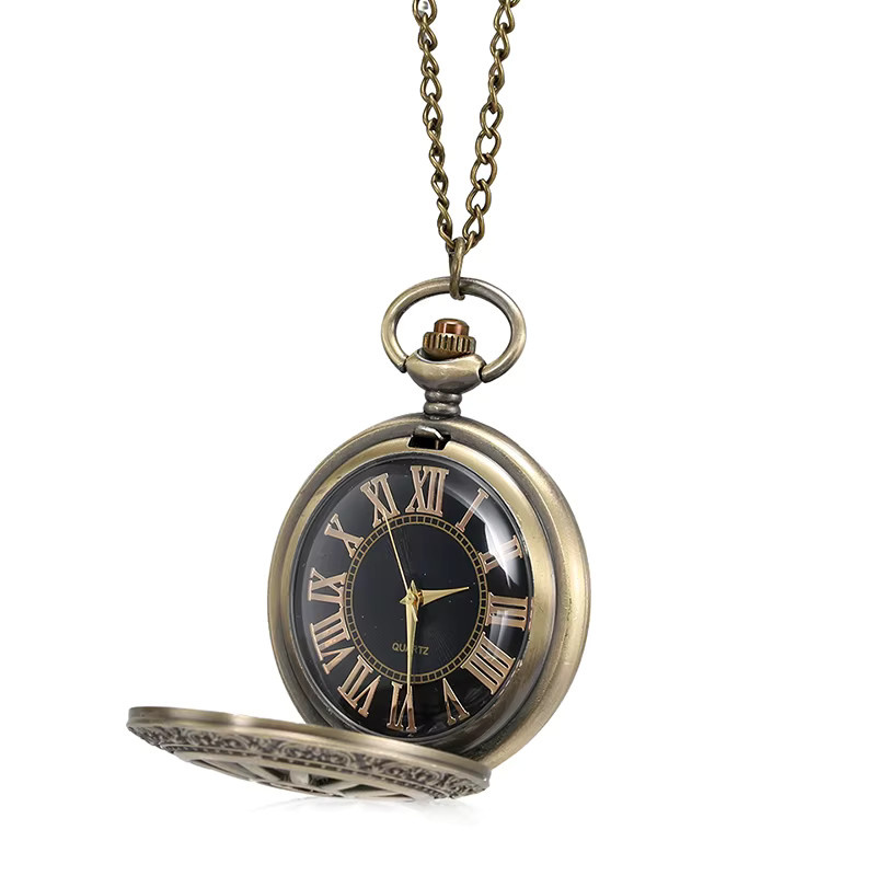 Taschenuhr Quarz, Messing, Bronze, Unisex - Bild 4