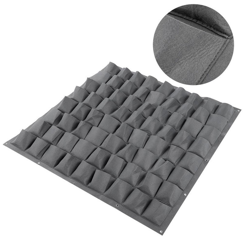 TOMTOP JMS Vertikale Wand-Pflanzanlage mit 72 Taschen aus Filz für Indoor und Outdoor, Grau - Bild 6
