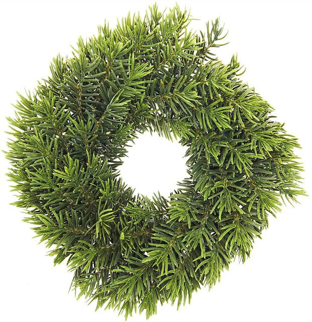 idee. Creativmarkt Weihnachtlicher Tannenkranz in Grün, Durchmesser: 22 cm - Bild 1