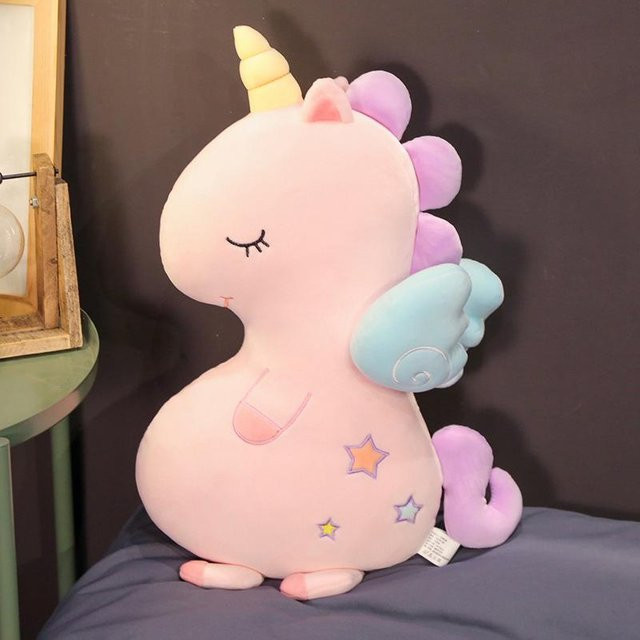 Yiran Health & Beauty Einhorn Regenbogenpferd Plüschtier, 50cm, Bunt / Mehrfarbig, Rosa / Pink - Bild 1