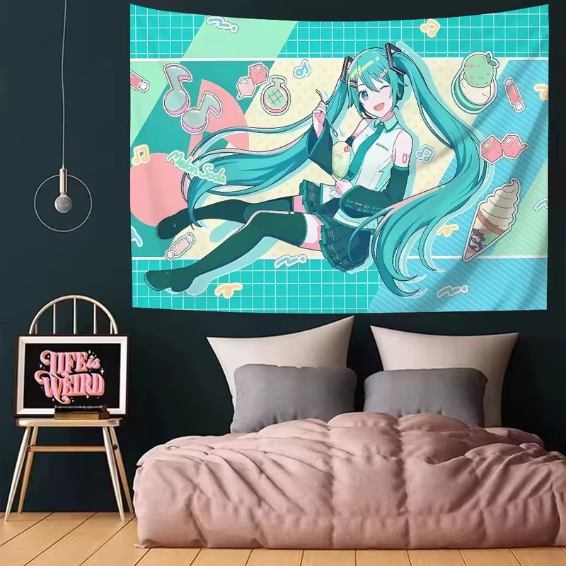 VIKAMA Project Sekai Anime Wandteppich, bunter Wandbehang für dein Schlafzimmer oder Gaming-Zimmer, B/H: 40 x 60 cm - Bild 1