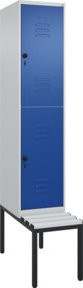 C+P Doppelstock-Spind Classic PLUS Sitzbank mit 1 Abteil und Sicherheits-Drehriegel, B/T/H: 212,0 x 40,0 x 81,5 cm - Bild 1