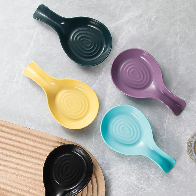 HOUKEA Textur-Keramik-Löffelablage in Multicolour für die Küche als hitzebeständiger Halter für Kochutensilien und Kaffee- sowie Teezubehör - Bild 3