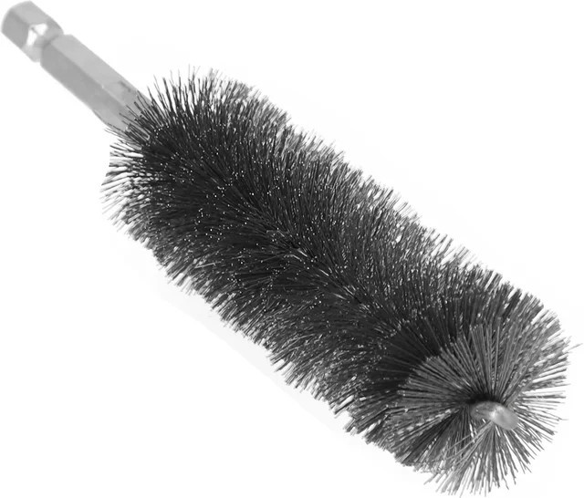 Vibratite Edelstahl Drahtbürste zum Reinigen und Polieren von Rohren und Maschinen, Farbe: Silber - Bild 1