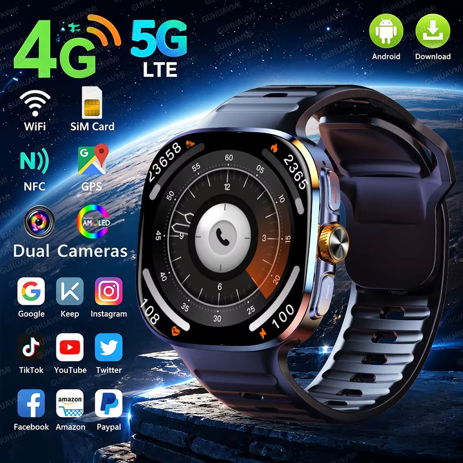 KAVSUMI Militär-Smartwatch für Herren mit GPS-Tracker, AMOLED HD Display, Bluetooth-Anruf und IP68 wasserdicht, Farbe: Schwarz - Bild 6