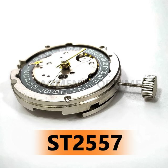 ATEND Uhrenzubehör, dreipoliges halbautomatisches mechanisches Uhrwerk, 2557 GMT, Unisex - Bild 1
