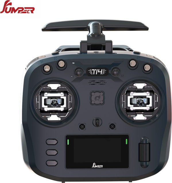 Jumper T14 ELRS Fernbedienung mit CNC Hall Sensor Gimbals, 2,4 GHz/915 MHz, 1 W, faltbare Antenne und OLED Display für FPV Drohnen - Bild 1
