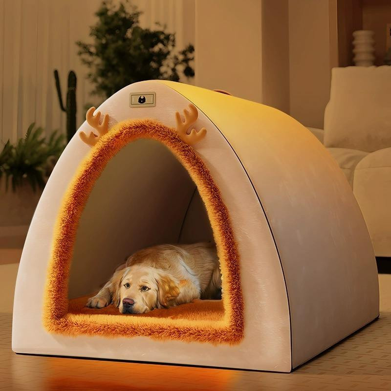 Hundehütte Nest für große Hunde wie Golden Retriever von Household supplies MH in Khaki oder Beige, B/T/H: 100 x 70 x 60 cm - Bild 2