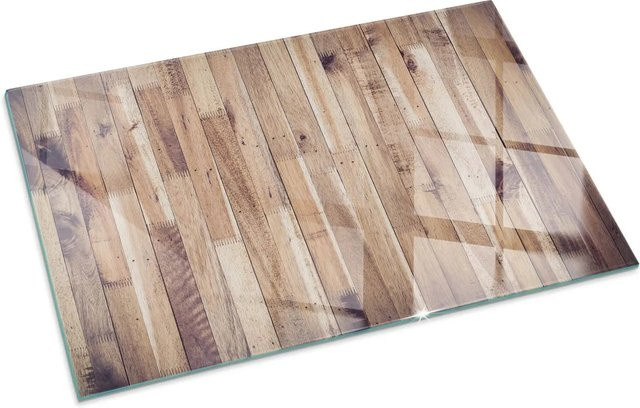 Tulup Glasplatte für Kamin als Funkenschutzplatte in Braun, B: 100 cm, T: 70 cm - Bild 1