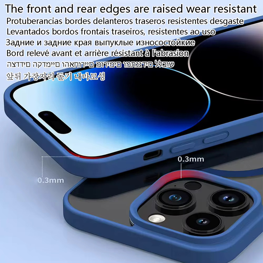 Apple Original MagSafe Transparente Hülle mit Magnet für iPhone 11 bis iPhone 17 Pro Max in Blau - Bild 4