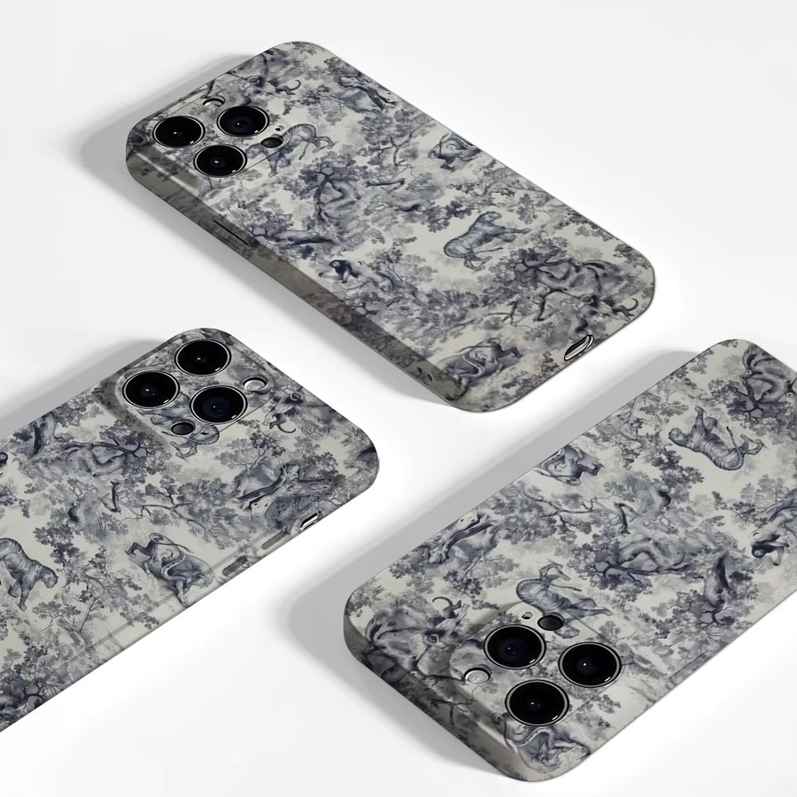 Robuste Vintage Safari Wandteppich Handyhülle für iPhone 17 16 15 14 13 Pro Max Plus mit Magnetfunktion und Doppelschicht-Schutz - Bild 3