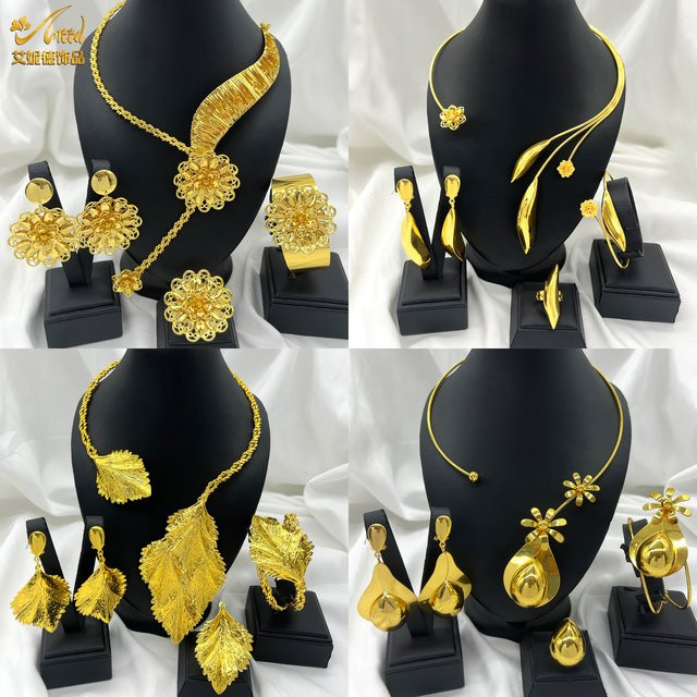 ANIID Schmuck-Set, 24 Karat vergoldet, Gold, Damen - Bild 1