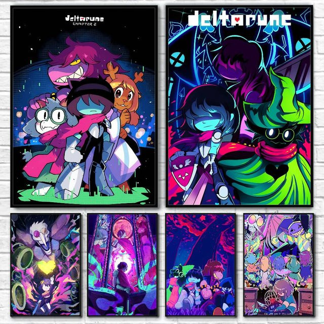 Hot Game Deltarune Wandkunst Poster, selbstklebend, rechteckig, multicolor - Bild 1