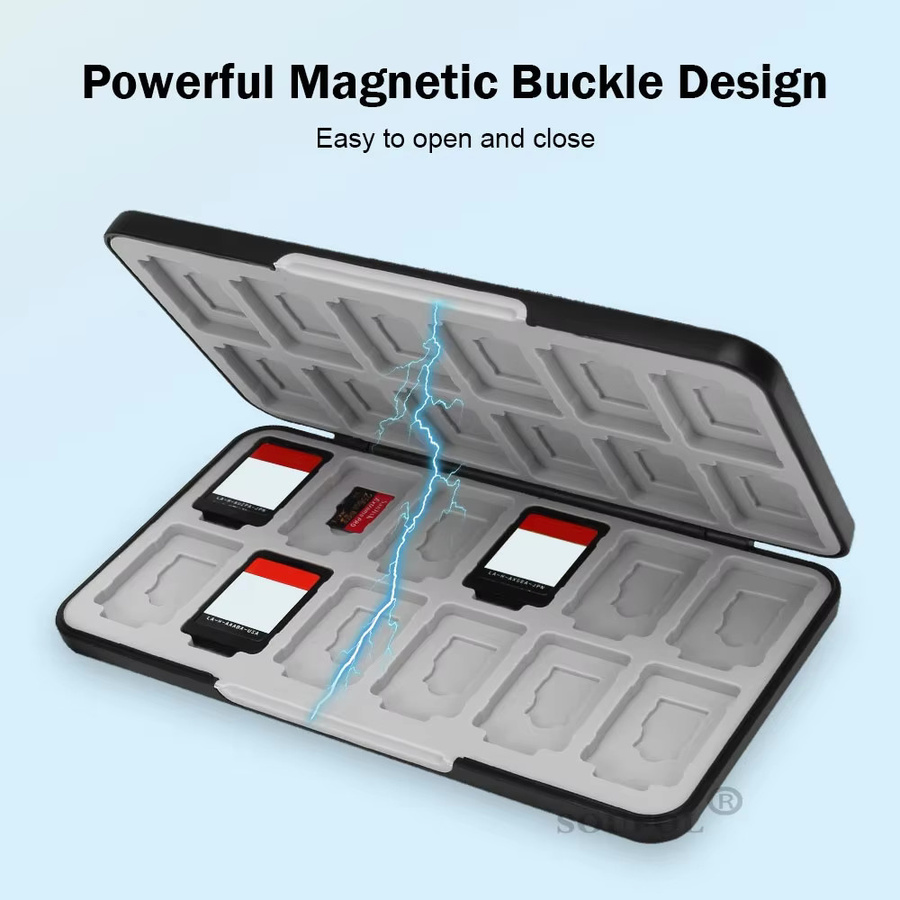 MBCHIPSTAR 24-in-1 Magnetische Spielkarten-Aufbewahrungshülle im Cartoon-Design für Nintendo Switch, OLED und Lite sowie TF und SD-Karten - Bild 3