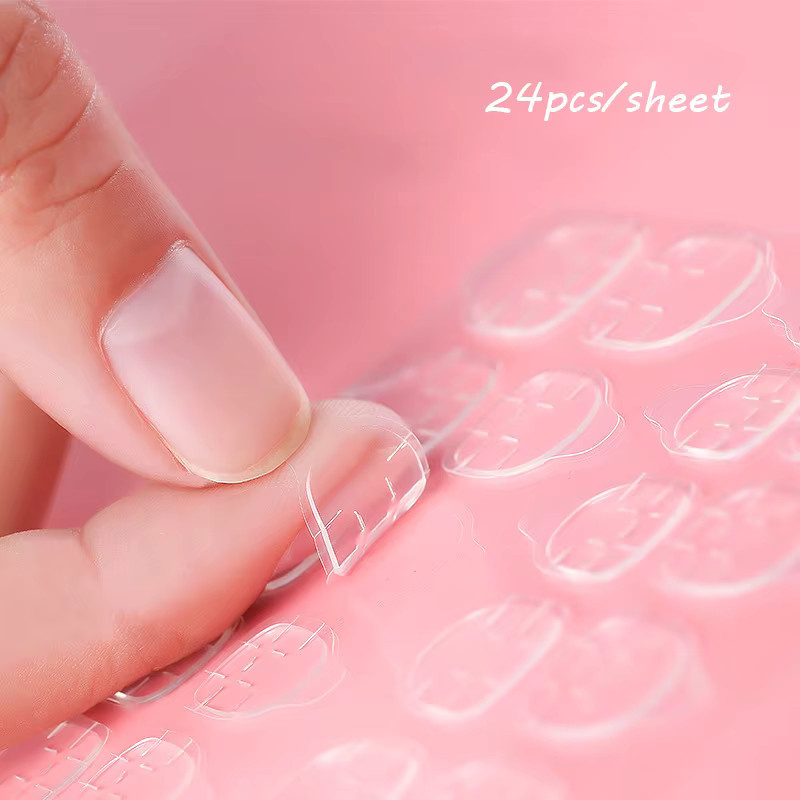 outfox Nagelaufkleber, transparent, doppelseitig selbstklebend, 50 Stück - Bild 2