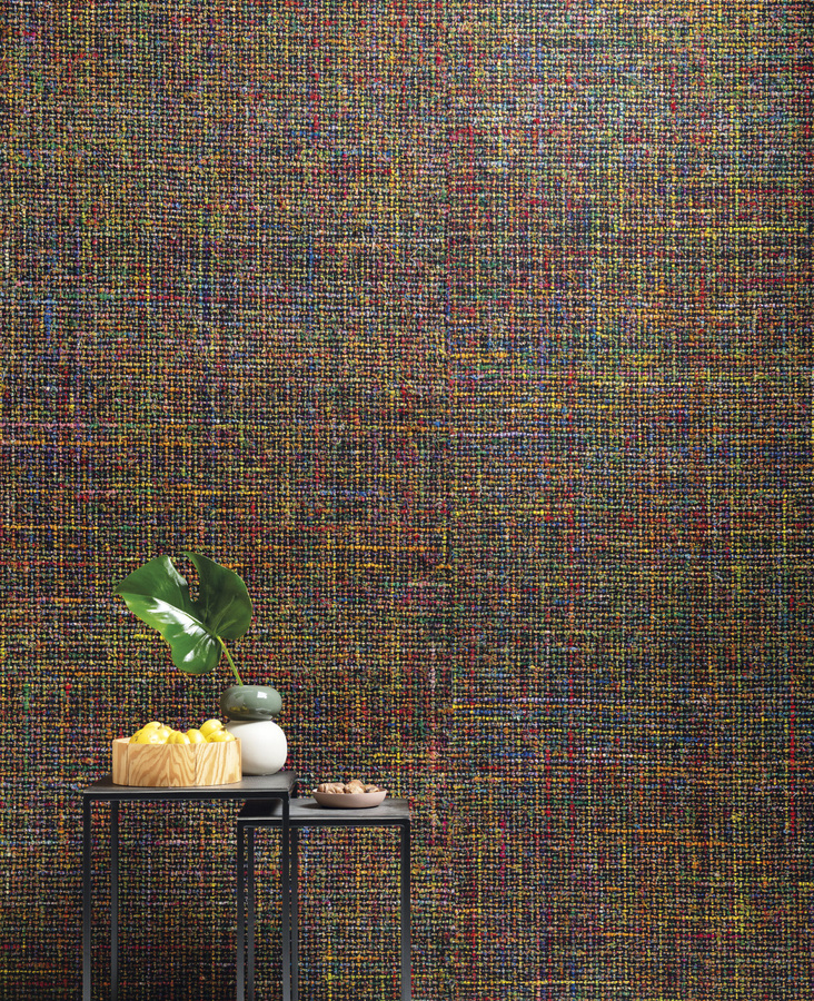 Omexco Tapete Mademoiselle Tweed AT32 in Multicolour mit Textiloptik und abstraktem Design - Bild 1