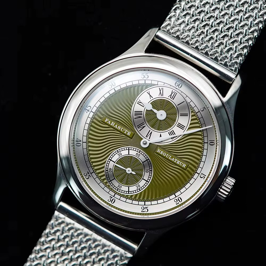 FARASUTE Armbanduhr, mechanisch, Handaufzug, Edelstahl, Silber, Herren - Bild 2