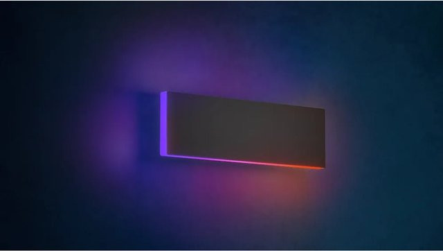 Eglo LED Wandleuchte RGBIC 1-flammig 8,2 W mit Fernbedienung in Schwarz-Weiß - Bild 1